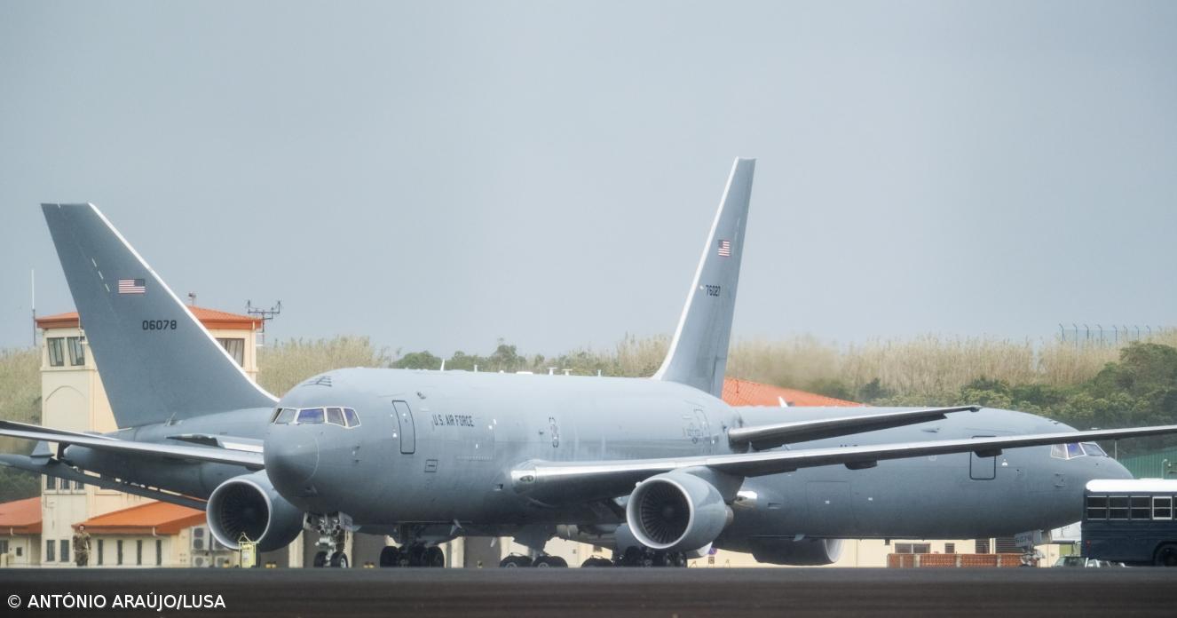 Quinze aviões reabastecedores norte-americanos continuam estacionados na Base das Lajes