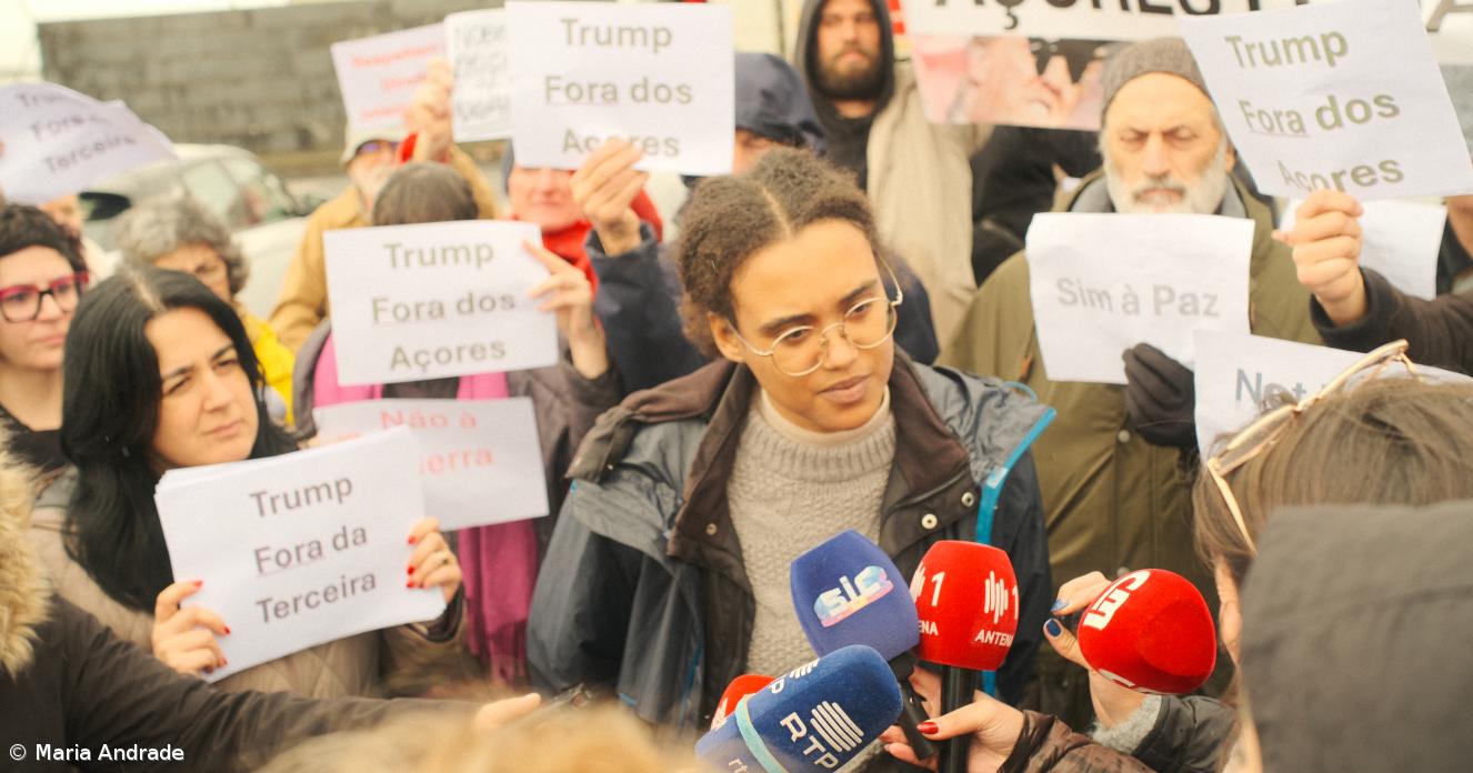 Manifestação junto à Base das Lajes contesta utilização em operações militares contra o Irão